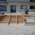 Forming stairs/hot tub